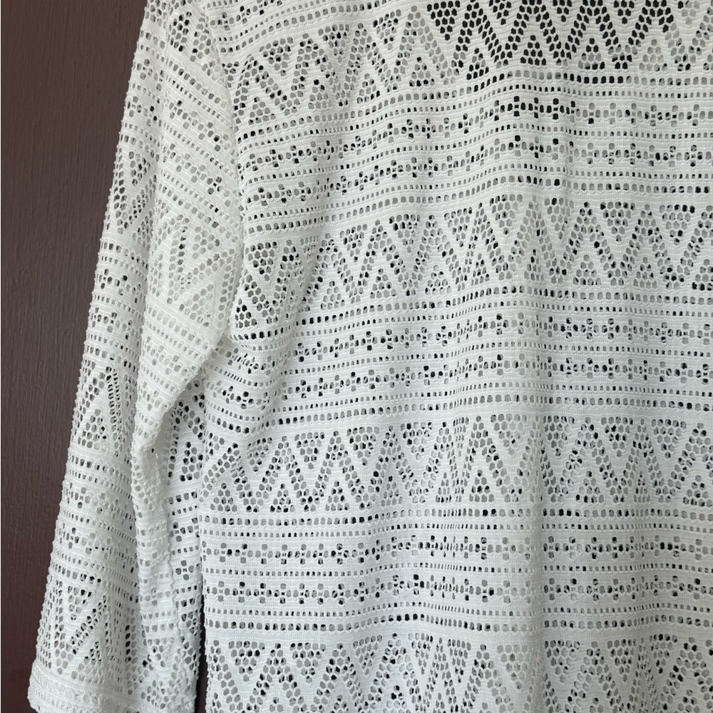 Swim Cover-Up Tunic Crocheted Style Womens Medium - Picture 8 of 9